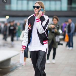 Topshop satin reversible bomber jacket
